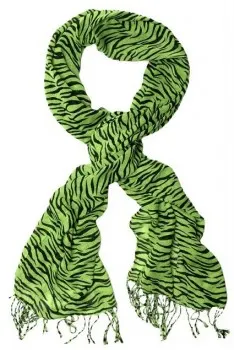 green zebra print scarf