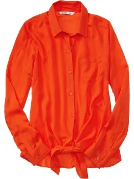 Trend of The Week: {Tie-Hem Drape Shirt}