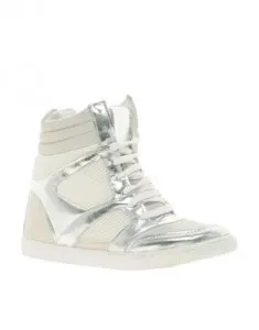Metallic High Top Sneakers