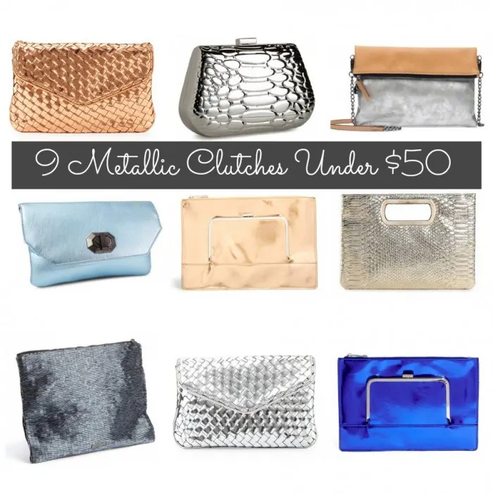 9 Metallic Clutches for Under $50